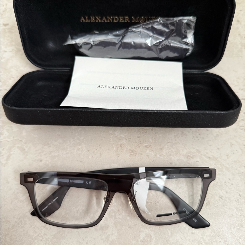 Alexander McQueen Black Eyeglasses